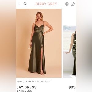 Birdie Grey Olive satin Jay Large